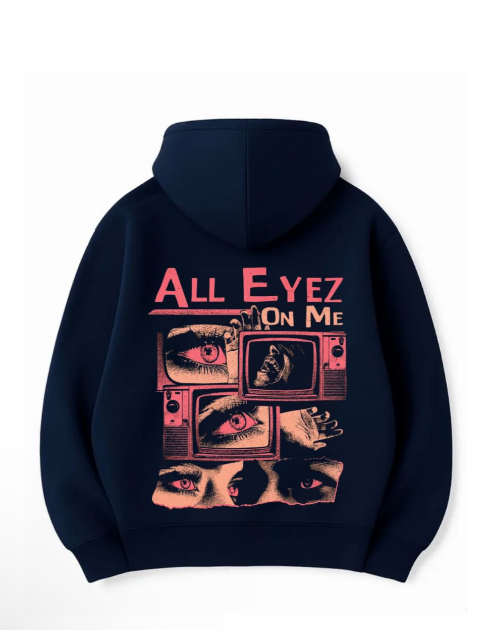 3 İplik 320 Gr %100 Pamuk Oversize Unisex DTF Baskılı Hoodie