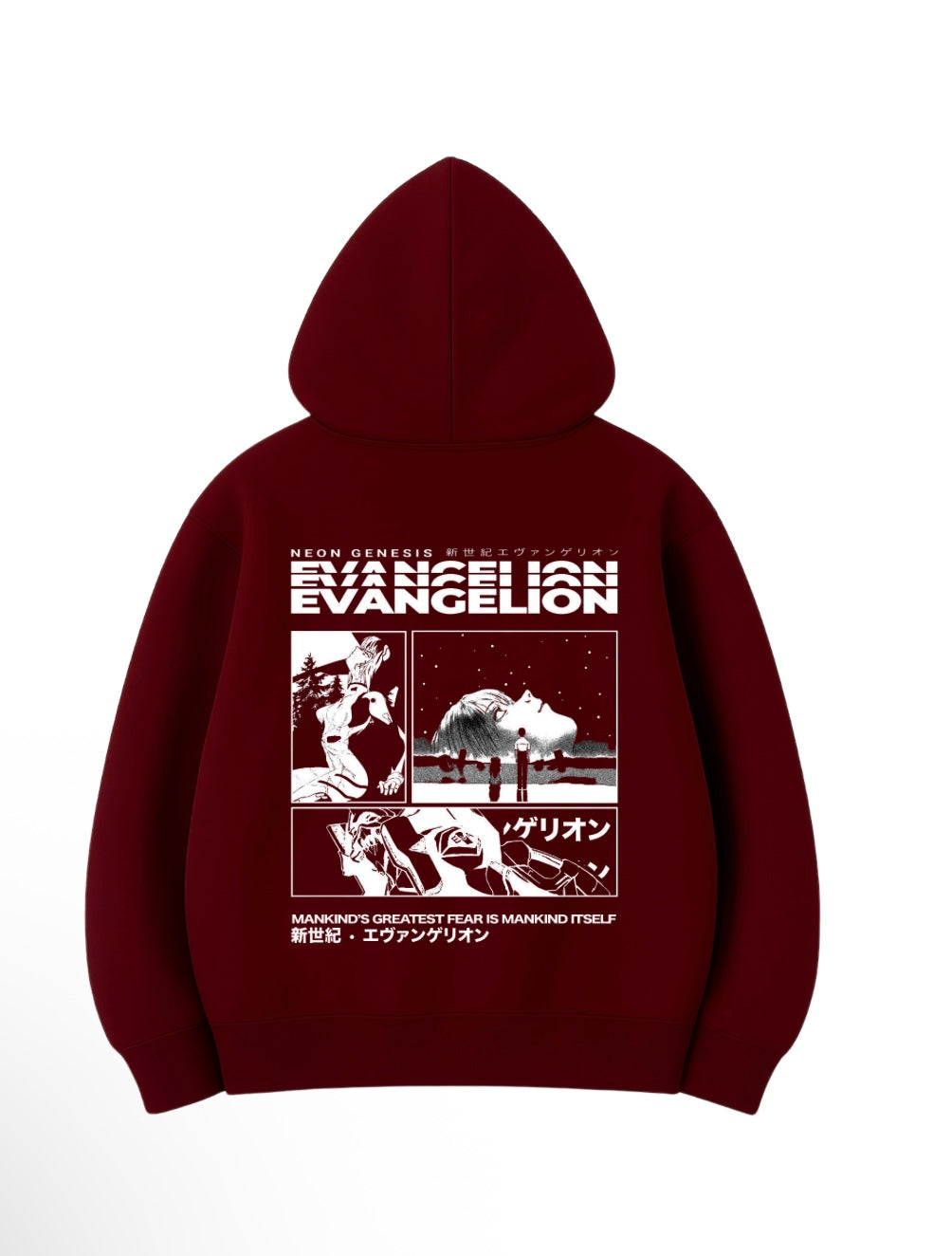 3 İplik 320 Gr %100 Pamuk Oversize Unisex DTF Baskılı Hoodie