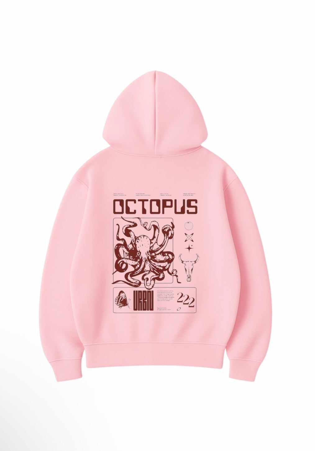 3 İplik 320 Gr %100 Pamuk Oversize Unisex DTF Baskılı Hoodie