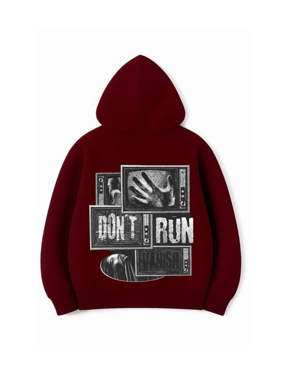 %100 Pamuk 3 İplik 320 Gr Oversize Unisex DTF Baskılı Hoodie