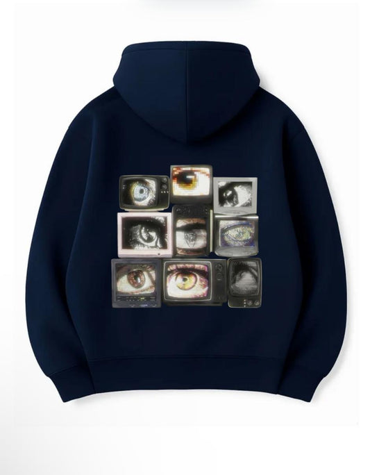 %100 Pamuk 3 İplik 320 Gr Oversize Unisex DTF Baskılı Hoodie