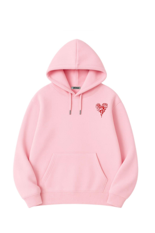 %100 Pamuk 3 İplik 320 Gr Oversize Unisex DTF Baskılı Hoodie