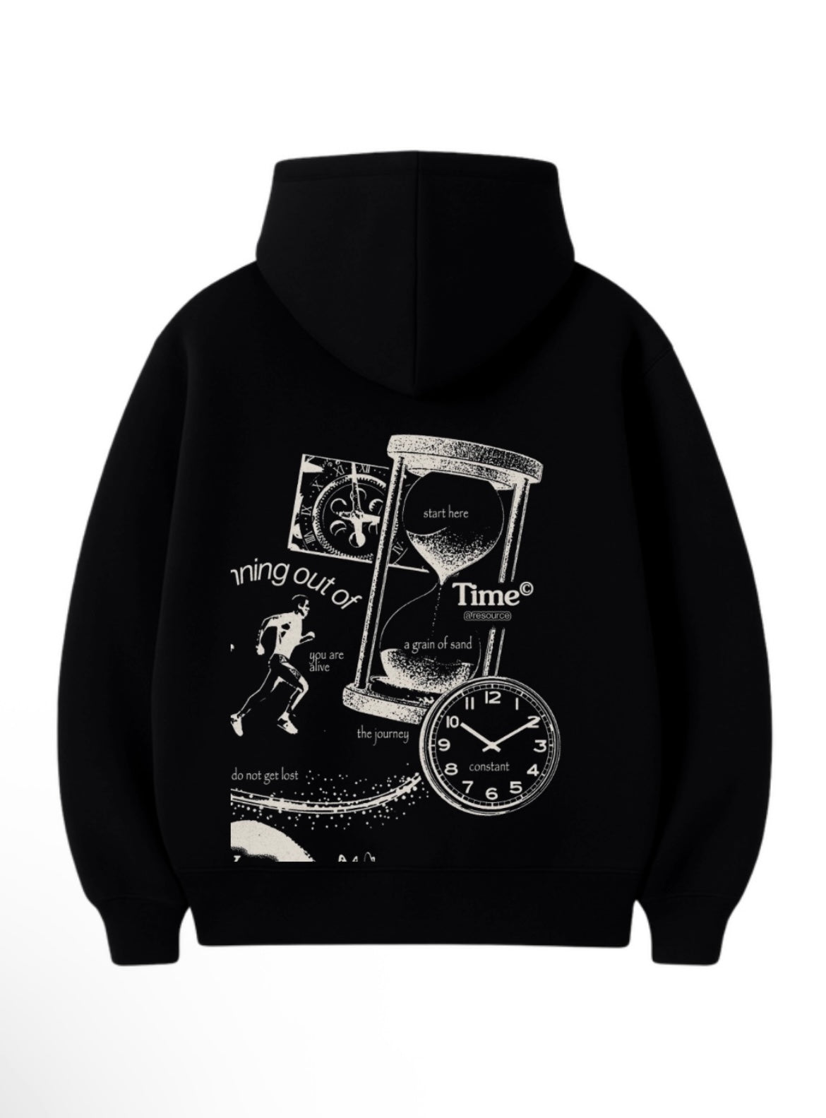 3 İplik 320 Gr %100 Pamuk Oversize Unisex DTF Baskılı Hoodie