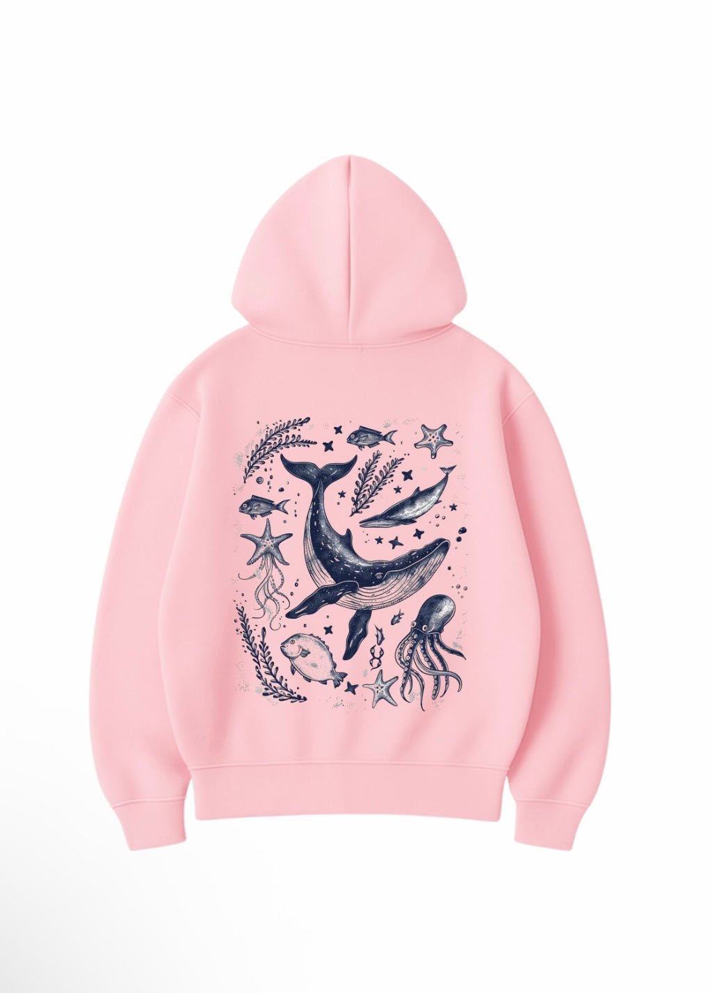 3 İplik 320 Gr %100 Pamuk Oversize Unisex DTF Baskılı Hoodie