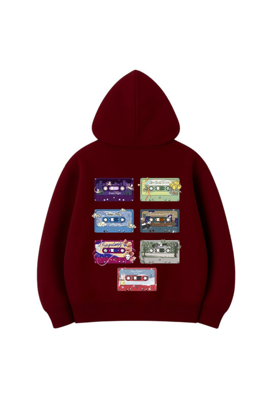 %100 Pamuk 3 İplik 320 Gr Oversize Unisex DTF Baskılı Hoodie